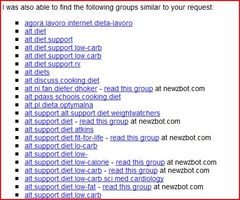 Diet Search Results