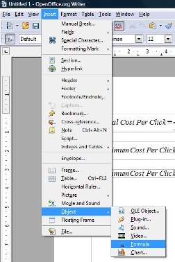 OpenOffice Formula Insert